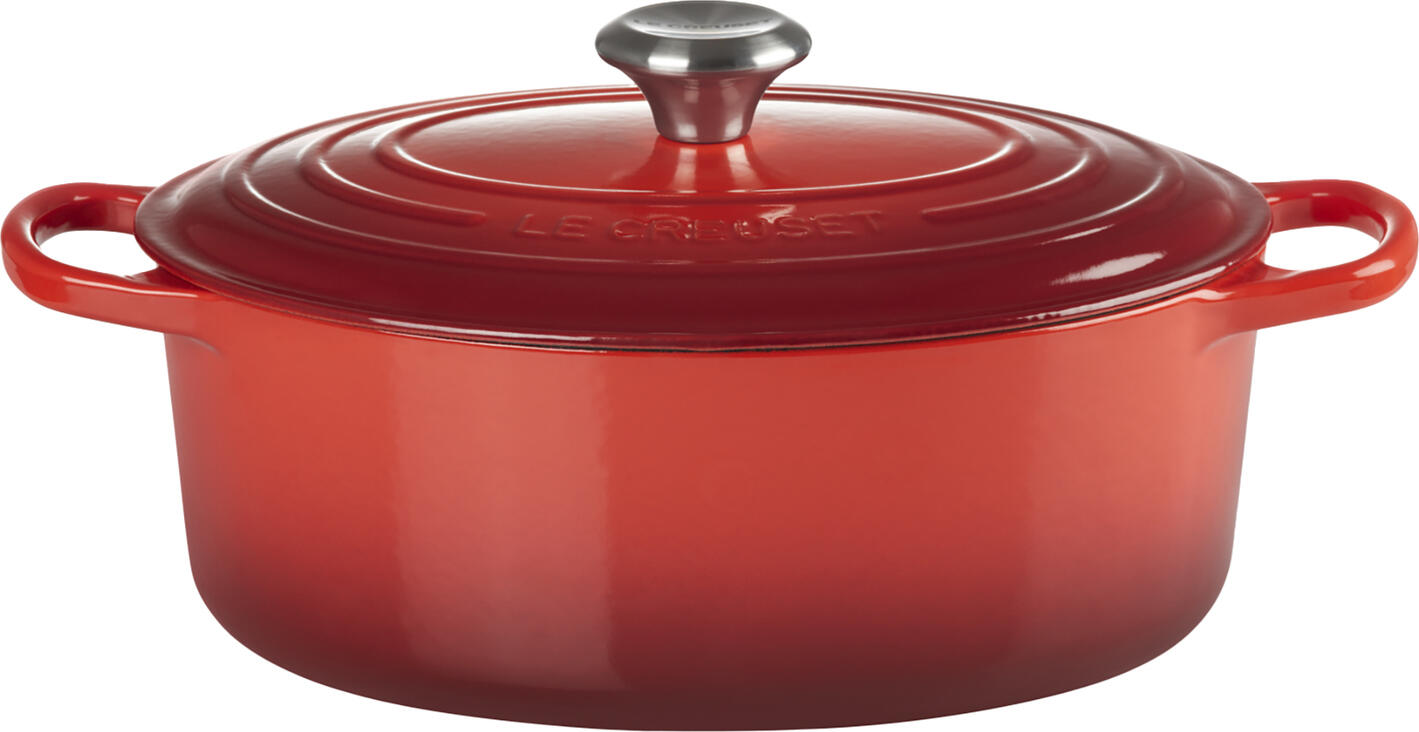 Le Creuset Signature Roaster, овальная жаровня из эмалированного чугуна с крышкой, 4.7 л, подходит для индукционных плит, для духовки и посудомоечной машины, Made in France