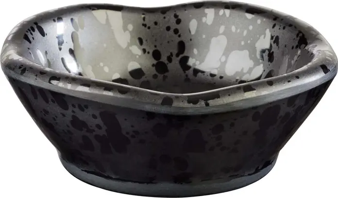 APS GLAMOUR Melamine Bowl, Matt Black with Shiny Sprinklers, Round Serving Dish for Dips and Sauces, 50 ml, 8 cm Diameter, 3 cm Height, Dishwasher Safe, Stackable