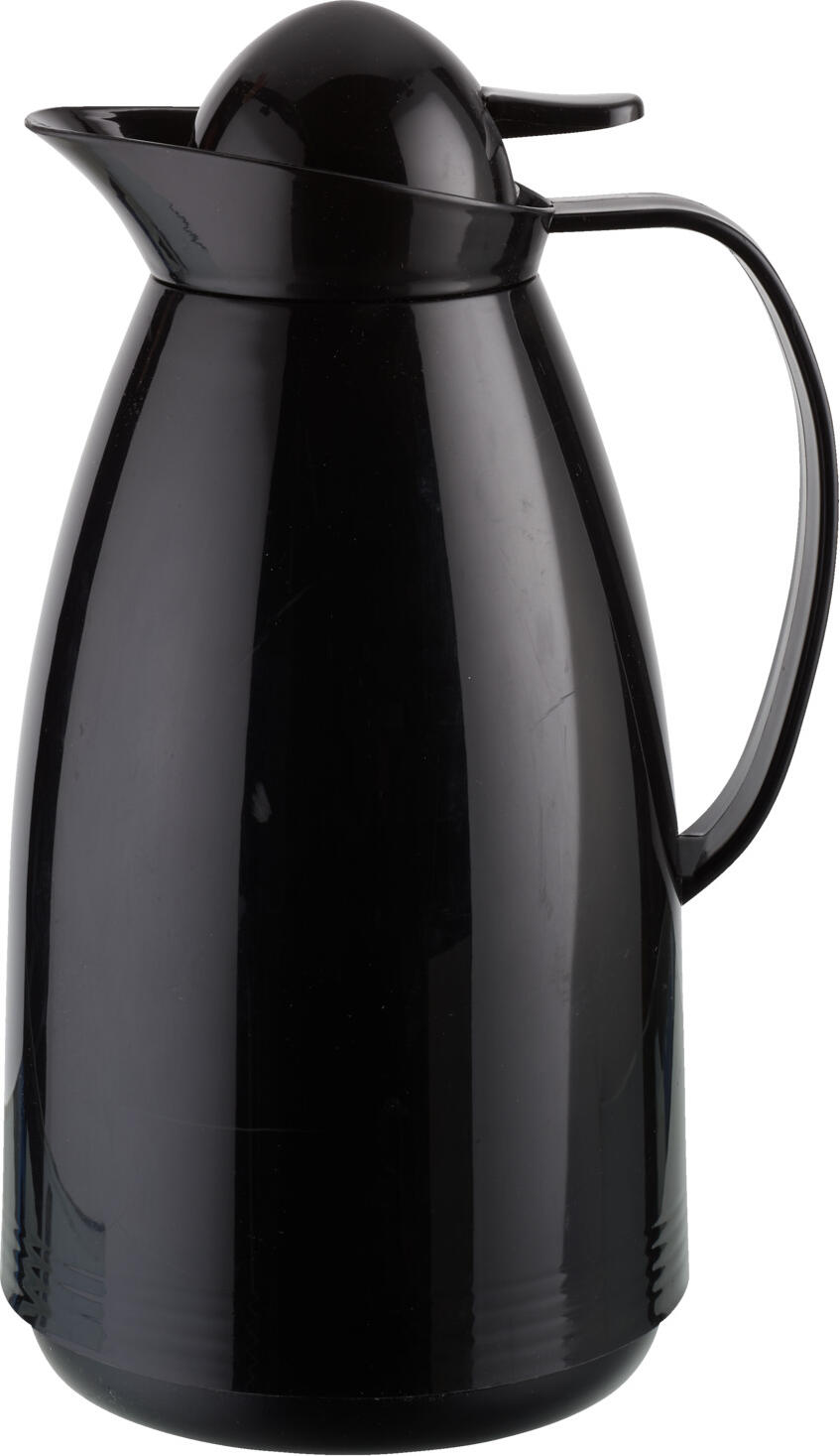 PULSIVA LUSINI Solutions GmbH Thermos flask Junior Isolierkanne Junior Thermos flask Junior; 1 l, 13.5x28 cm (ØxH); black Isolierkanne Junior; 1 l, 13.5x28 cm (ØxH); schwarz Inexpensive plastic insulation, with a stable strong glass insert and a rotary closure with cast lever. Do not dishwasher proof, please just rinse with clear water. Isolierkanne aus Kunststoff, mit stabilen Starkglaseinsatz und Drehverschluss mit Ausguss-Hebel. Nicht spülmaschinengeeignet, bitte nur mit klarem Wasser ausspülen.