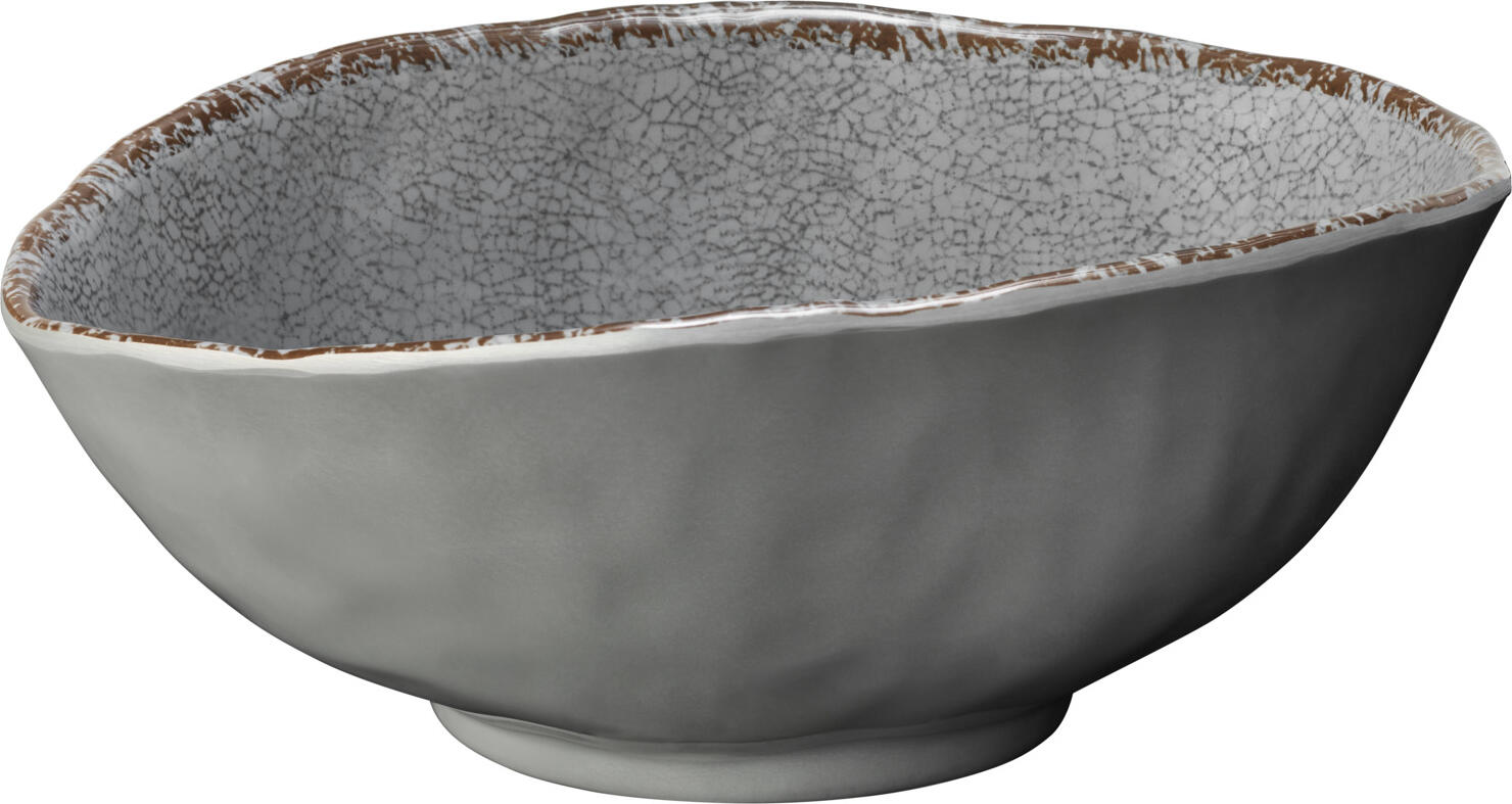 VEGA LUSINI Solutions GmbH Bowl  Portage Schale Portage Bowl  Portage; 1500 ml, 24.2x20.6x9.3 cm (LxWxH); grey; oval; 6 piece / pack Schale Portage; 1500 ml, 24.2x20.6x9.3 cm (LxBxH); grau; oval; 6 Stück / Pack Oval bowl made of melamine. Particularly durable due to high impact and break resistance. Application range between -30 °C to +70 °C. Stackable for space-saving storage. Dishwasher safe. Not cut resistant. Ovale Platte aus Melamin. Besonders langlebig durch hohe Stoß- und Bruchfestigkeit. Einsatzbereich zwischen -30 °C bis +70 °C. Stapelbar für eine platzsparende Aufbewahrung. Spülmaschinenfest. Nicht schnittfest.
