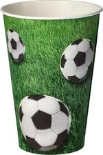 PAPSTAR Papstar GmbH Drinking cup Football Trinkbecher Football Drinking cup Football; 200 ml, 7x9.7 cm (ØxH); white/green; 140 piece / pack Trinkbecher Football; 200 ml, 7x9.7 cm (ØxH); weiß/grün; 140 Stück / Pack The disposable party series made from wood and cellulose fibres - free from petroleum-based plastics. Drinking cup cardboard, 0.2 litre, Ø 7 cm, 9.7 cm ,football. Not suitable for drinks containing alcohol. 1 PU = 14x 10 pieces die Einweg-Partyserie aus Holz- und Zellulosefasern - frei von erdölbasierten Kunststoffen Trinkbecher Pappe 0,2L Ø 7 cm 9,7 cm Football nicht für alkoholhaltige Getränke geeignet 1 VE = 14x 10 Stück