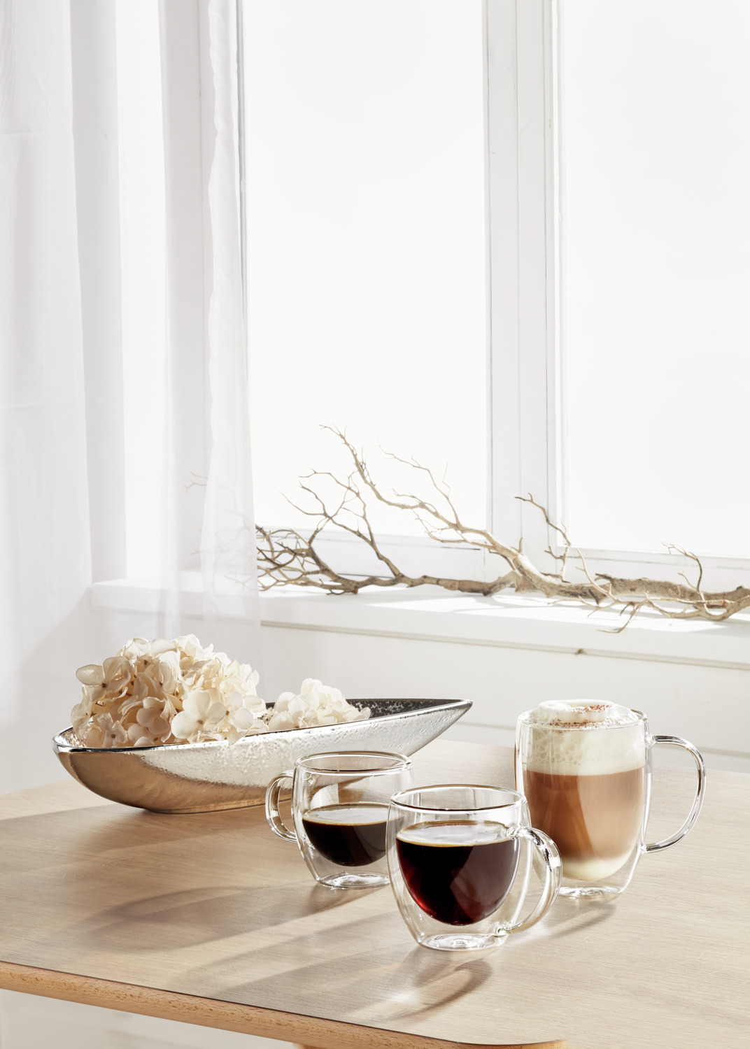 VEGA Ena Decorative Ceramic Bowl, Oxidized Silver Finish, 36 x 14 x 7 cm