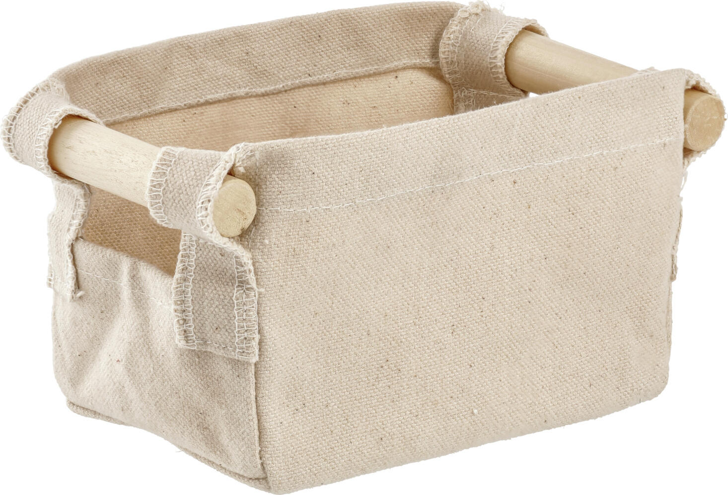 unknown LUSINI Solutions GmbH Decorative basket Benka Deko-Körbchen Benka Decorative basket Benka; 14x9x9 cm (LxWxH); natural; rectangular Deko-Körbchen Benka; 14x9x9 cm (LxBxH); natur; rechteckig Decorative basket made of high-quality canvas, with removable handle made of wood. Versatile use, e.g. as a planter, as a bread basket or in the bathroom. Deko-Körbchen aus hochwertigem Canvas, mit abnehmbaren Griffen aus Holz. Vielfältiger Verwendungszweck, z.B. als Übertopf für Pflanzen, als Brotkorb oder im Badezimmer.