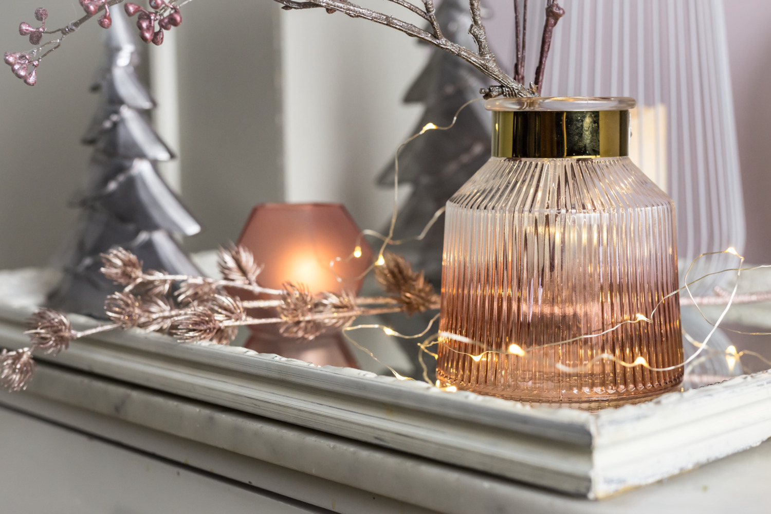 Vega Ananda LED Fairy Lights, 330 cm Battery-Operated Decorative String Lights, Transparent Plastic, 3 AA Battery Powered