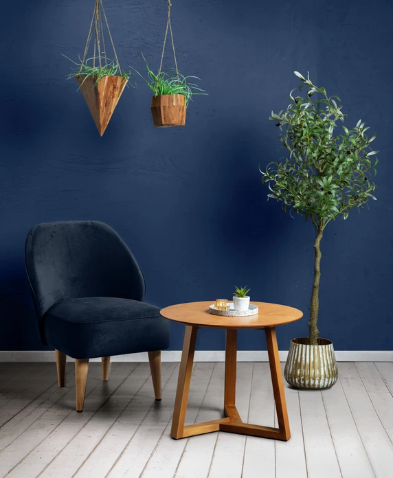 Vega Bosso Hanging Plant Pot, Pyramid Wooden Basket for Artificial Plants with Hanging Rope, Brown, 20x20x30 cm