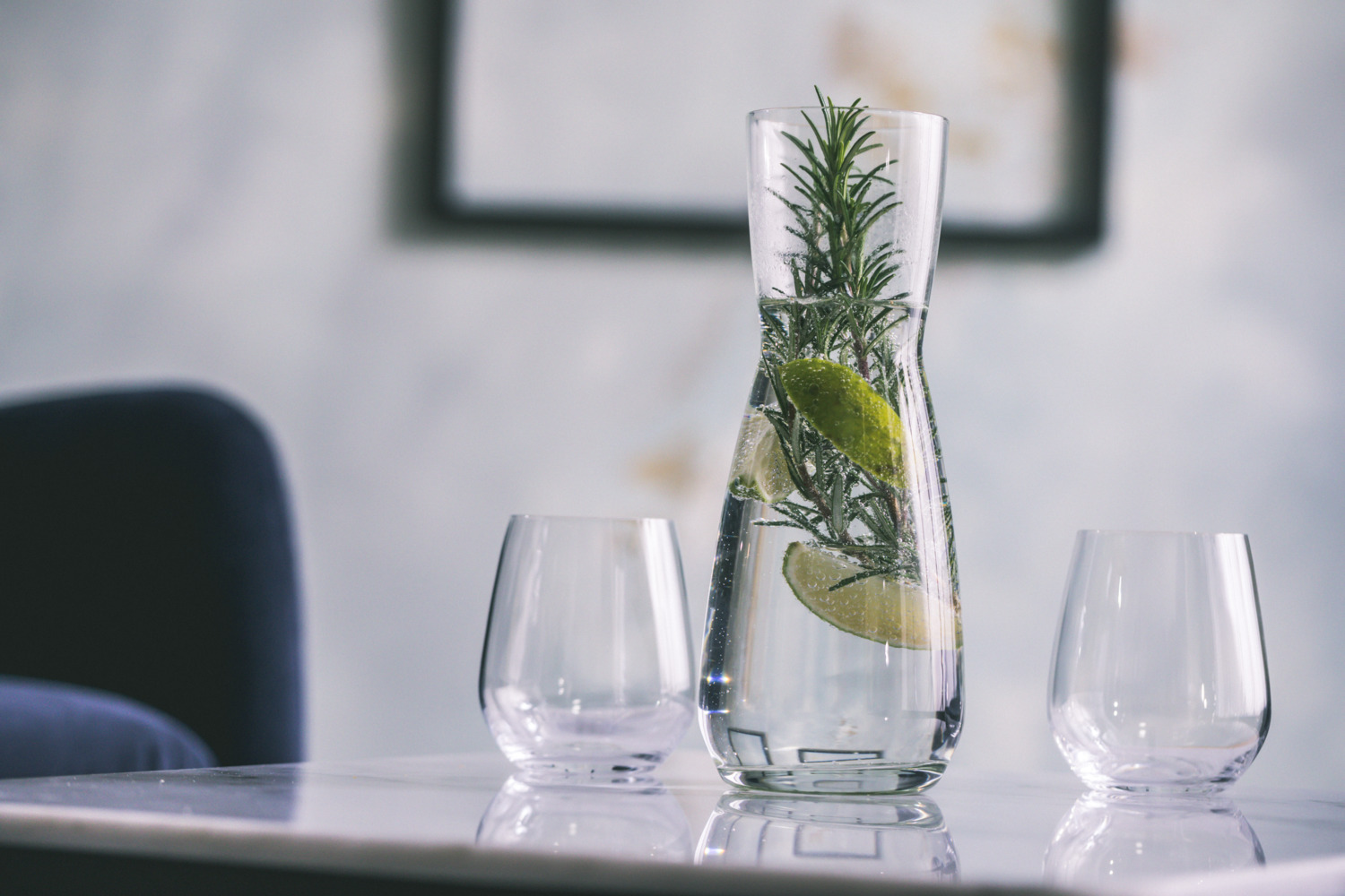 VEGA Hannah Glass Carafe Decanter with Cork Lid, 710 ml, Transparent, Dishwasher Safe, 24.1 cm Height