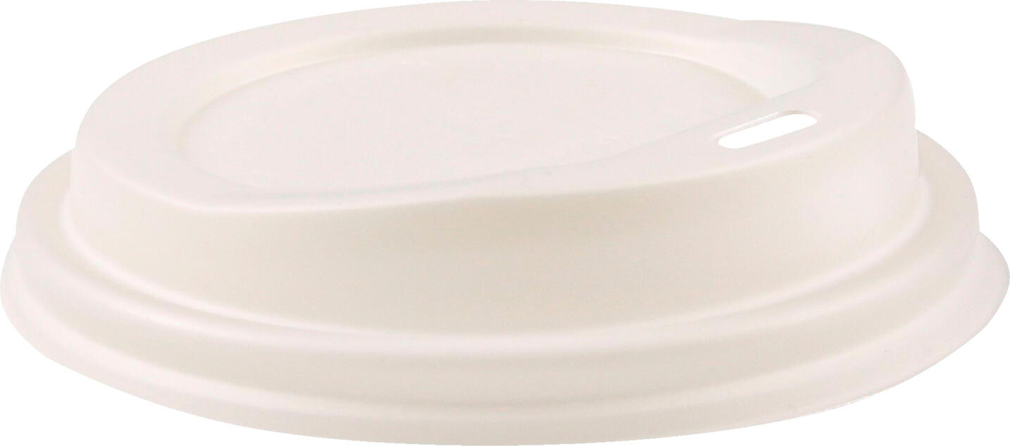 NATUREStar CPLA lid for drinking cup CPLA-Deckel für Trinkbecher CPLA lid for drinking cup; 8 cm (Ø); white; 50 piece / pack CPLA-Deckel für Trinkbecher; 8 cm (Ø); weiß; 50 Stück / Pack This disposable lid is particularly environmentally friendly as it is made from renewable raw materials. The disposable lid is completely compostable and is made of C-PLA. C-PLA is also colloquially called organic plastic. C-PLA consists of corn starch. The organic lids made of C-PLA are therefore ideal to cover hot drinks. They withstand temperatures up to 90°C well. Nachhaltiger Einwegdeckel aus Bio-Plastik C-PLA hergestellt. C-PLA wird im Gegensatz zu Plastik besonders umweltschonend produziert -60  % weniger CO2-Ausstoß. C-PLA besteht aus Maisstärke. Die Abkürzung PLA steht für Polylactide (Milchsäure aus Maisstärke). Das "C" steht für "crystallized", d.h. PLA, das durch eine spezielle Kristallisierung besonders stabil und hitzefest gemacht wurde. Vollständig biologisch abbaubar. Deckel mit praktischer Trinköffnung. Geschmacksneutral. Temperaturbeständig bis 90 °C. Passende Trinkbecher gleich mitbestellen.