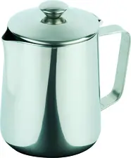 APS Assheuer + Pott GmbH & Co. KG Coffee pot Kaffeekanne/Teekanne, mit Klappdeckel, Edelstahl Coffee pot; 350 ml, 8x11 cm (ØxH); silver; round Kaffeekanne/Teekanne, mit Klappdeckel, Edelstahl; 350 ml, 8x11 cm (ØxH); silber; rund Mirror-polished. The mirror-polished coffee pot from APS is equipped with a hinged lid and is available in various sizes. Die Kaffeekanne überzeugt durch ihre funktionale Form und eignet sich ideal für das stilvolle Servieren von Kaffee und anderen Heißgetränken. Sie ist sowohl im professionellen Einsatz in Gastronomie und Hotellerie als auch im privaten Bereich vielseitig einsetzbar. Die durchdachte Konstruktion ermöglicht ein komfortables Ausgießen und unterstützt einen reibungslosen Ablauf im Service. * Material: Edelstahl * Innen matt poliert, außen hochglanzpoliert * Mit praktischem Klappdeckel * Geeignet für Kaffee und Heißgetränke * Spülmaschinengeeignet * Robuste und langlebige Ausführung