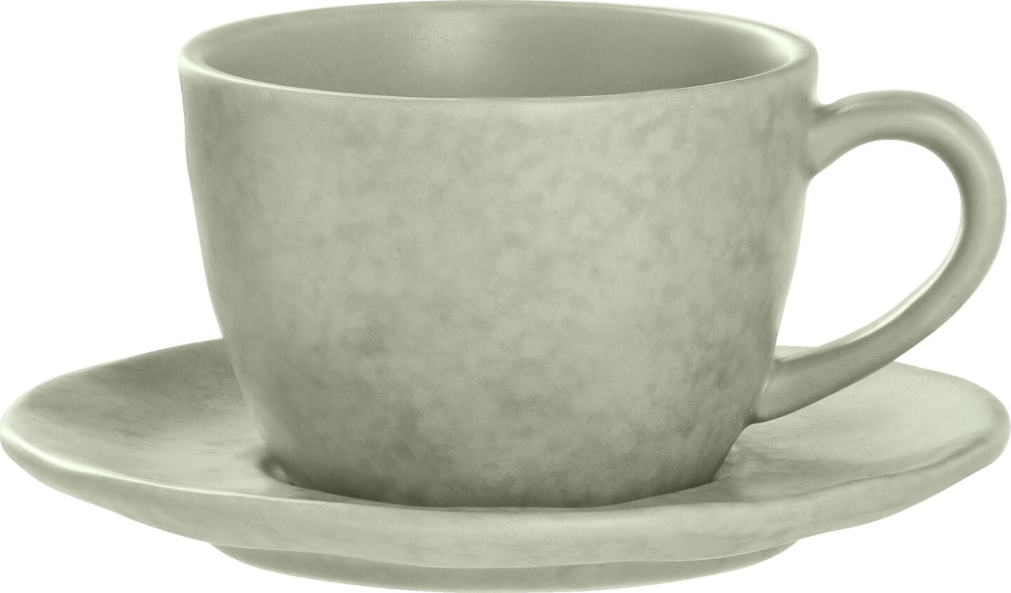 Farfurii pentru espresso VEGA Arona, porțelan colorat mat bej, margini neregulate și ondulate, 11 x 1.3 cm, rezistente la mașina de spălat vase și cuptor cu microunde