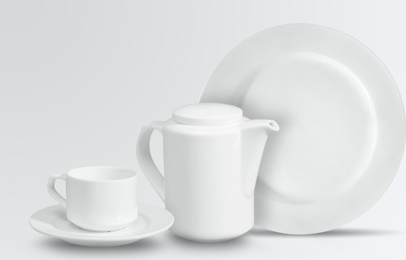 VEGA LUSINI Solutions GmbH Sample set Base coffee 4-piece Mustergarnitur Base Kaffeegedeck 4-teilig Sample set Base coffee 4-piece; white Mustergarnitur Base Kaffeegedeck 4-teilig; weiß Take advantage of our sample service. The following samples are included: Flat plate Ø 21 cm Coffee cup 0.2 l Coffee saucer Ø 16 cm Coffee pot with lid 0.5 l Sample items are priced with a nominal fee, if you do not like them we will refund the nominal fee. Please contact our customer service for this purpose. Nutzen Sie unseren Musterservice. Folgende Muster sind enthalten: Teller flach Ø 21 cm Kaffee-Obertasse 0,2 l Kaffee-Untertasse Ø 16 cm Kaffeekanne mit Deckel 0,5 l Musterartikel sind mit einer Schutzgebühr bepreist, bei Nichtgefallen erstatten wir Ihnen die Schutzgebühr zurück. Bitte nehmen Sie hierzu Kontakt zu unserem Kundenservice auf.