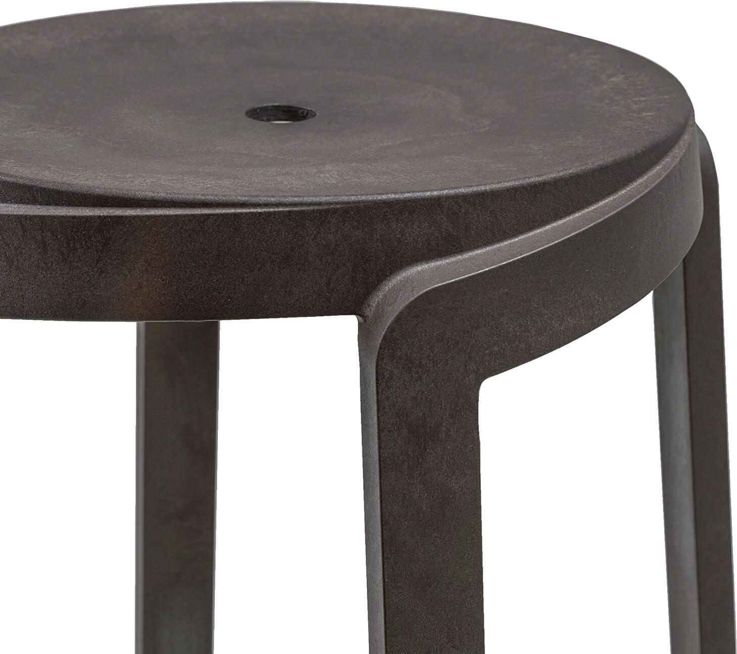 Nardi Stack Stool, Weatherproof UV-Resistant Fiberglass Polypropylene, 36.5x36.5x46.5 cm, Stackable Outdoor Stool with Slip-Resistant Legs, Recyclable