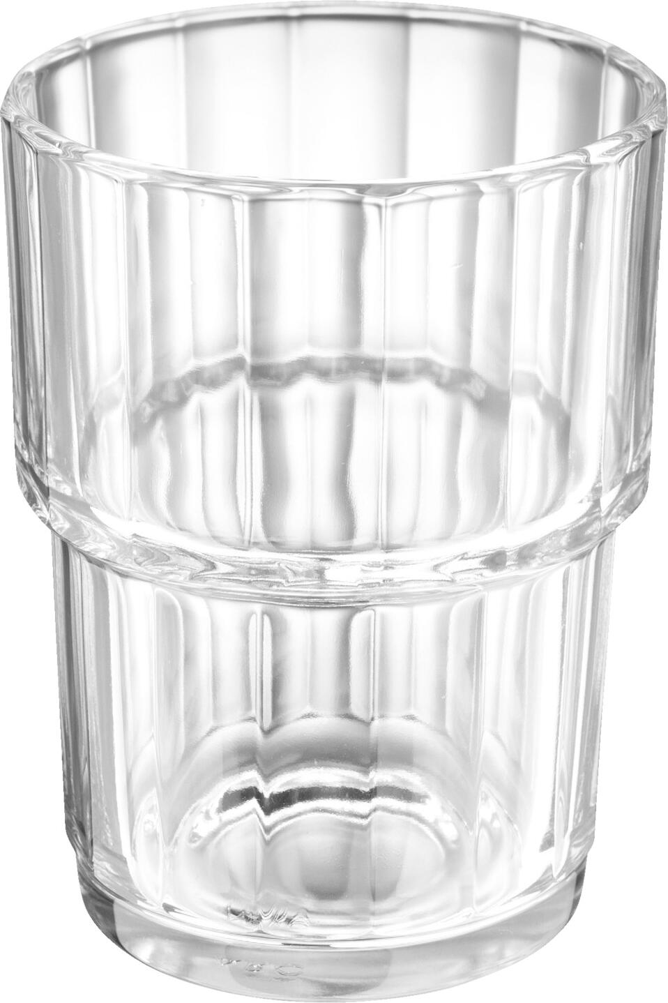 Arcoroc Arc France SAS Drinking glass Norvege Trinkglas Norvege Drinking glass Norvege; 270 ml, 7.2x11.4 cm (ØxH); transparent; 6 piece / pack Trinkglas Norvege; 270 ml, 7.2x11.4 cm (ØxH); transparent; 6 Stück / Pack Drinking glass made of tempered glass. Stackable and dishwasher safe. Trinkglas aus gehärtetem Glas. Stapelbar und spülmaschinenfest.