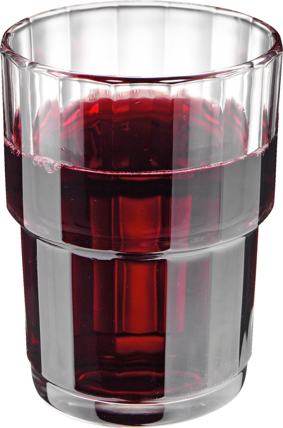 Arcoroc Norvege Drinking Glass, 200 ml, Tempered Transparent Glass, Stackable, Ribbed Relief Design, Dishwasher Safe, Robust Thick-Walled