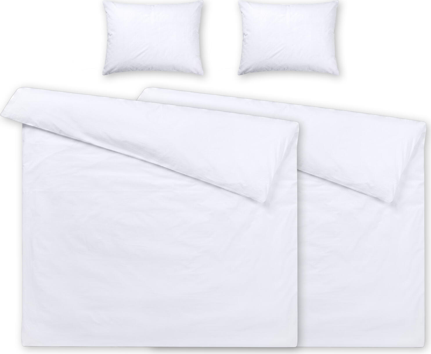 PULSIVA LUSINI Solutions GmbH Bed linen set Parma Bettwäsche-Set Parma Bed linen set Parma; 160x210 cm (WxL), 50x70 cm (LxW); white; 2 set / pack Bettwäsche-Set Parma; 160x210 cm (BxL), 50x70 cm (LxB); weiß; 2 Set(s) / Pack 100% cotton. Weight approx. 100 g/m². Stylish bed linen made of fine-threaded, dense percale fabric. The bed set offers pleasant sleeping comfort. With hotel closure. Fits after the first wash. Thread count (TC) thread density: 170 threads per inch. Weave type: Percale 100 % Baumwolle. Gewicht ca. 100 g/m². Stilvolle Bettwäsche aus feinfädigem, dichtem Perkalgewebe. Die Bettgarnitur bietet einen angenehmen Schlafkomfort. Mit Hotelverschluss. Passt nach der ersten Wäsche. Thread Count (TC) -Fadendichte: 170 Fäden je Inch Webart: Perkal