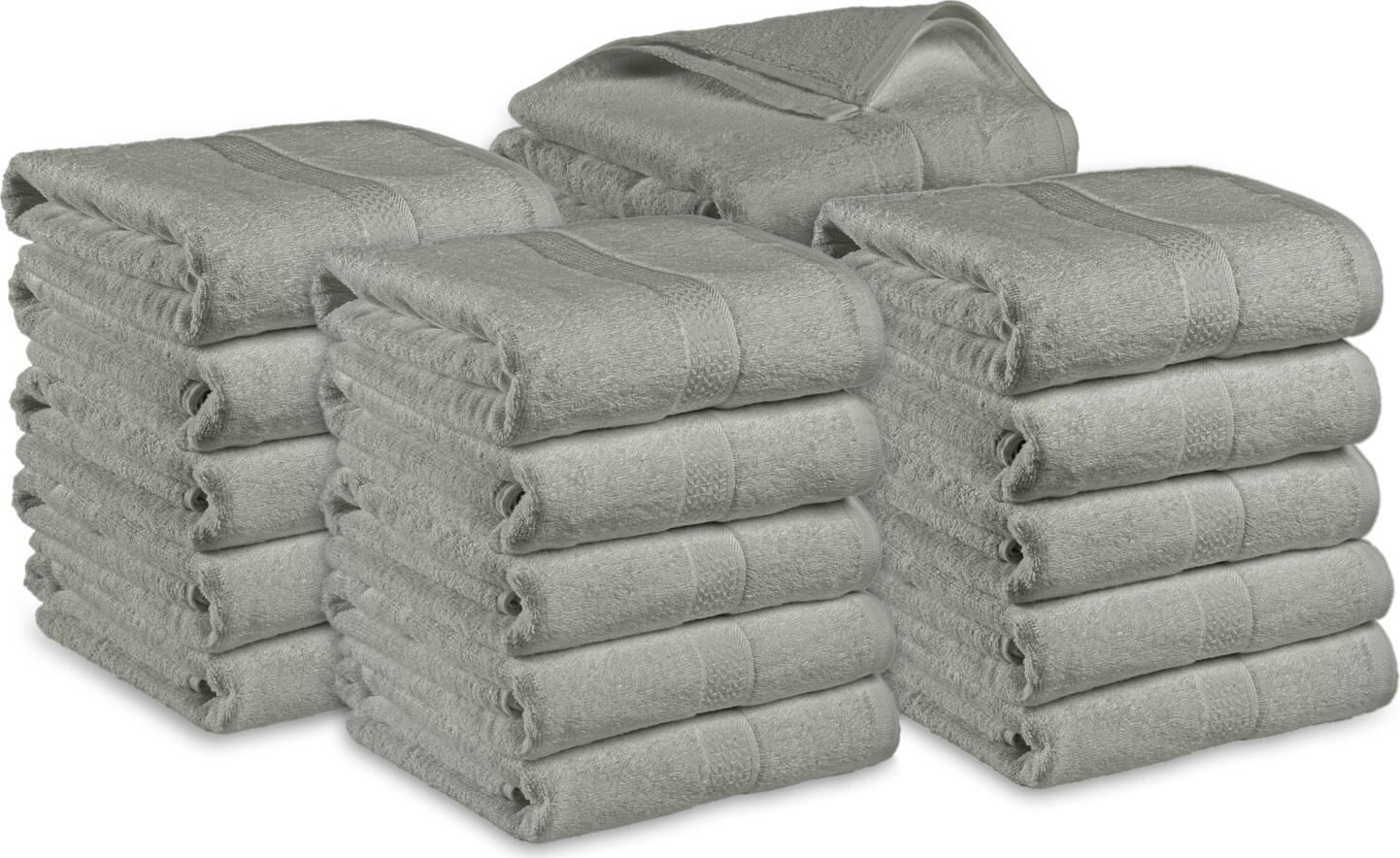 PULSIVA LUSINI Solutions GmbH Value pack shower towel Mars colored Vorteilspack Duschtuch Mars farbig Value pack shower towel Mars colored; 70x140 cm (WxL); grey; 20 piece / pack Vorteilspack Duschtuch Mars farbig; 70x140 cm (BxL); grau; 20 Stück / Pack 100% cotton. Weight approx. 400 g/m². Hard-wearing and absorbent shower towel in plain colors. With 100% cotton and a weight of approx. 400 g/m², it offers pleasant comfort and quick drying. Perfect for high demands, now at a special price. Personalization possible! 100 % Baumwolle. Gewicht ca. 400 g/m². Strapazierfähiges und saugfähiges Duschtuch in Unifarben. Mit 100 % Baumwolle und einem Gewicht von ca. 400 g/m² bietet es angenehmen Komfort und schnelle Trocknung. Perfekt für hohe Ansprüche, jetzt zum Vorteilspreis. Personalisierung möglich!