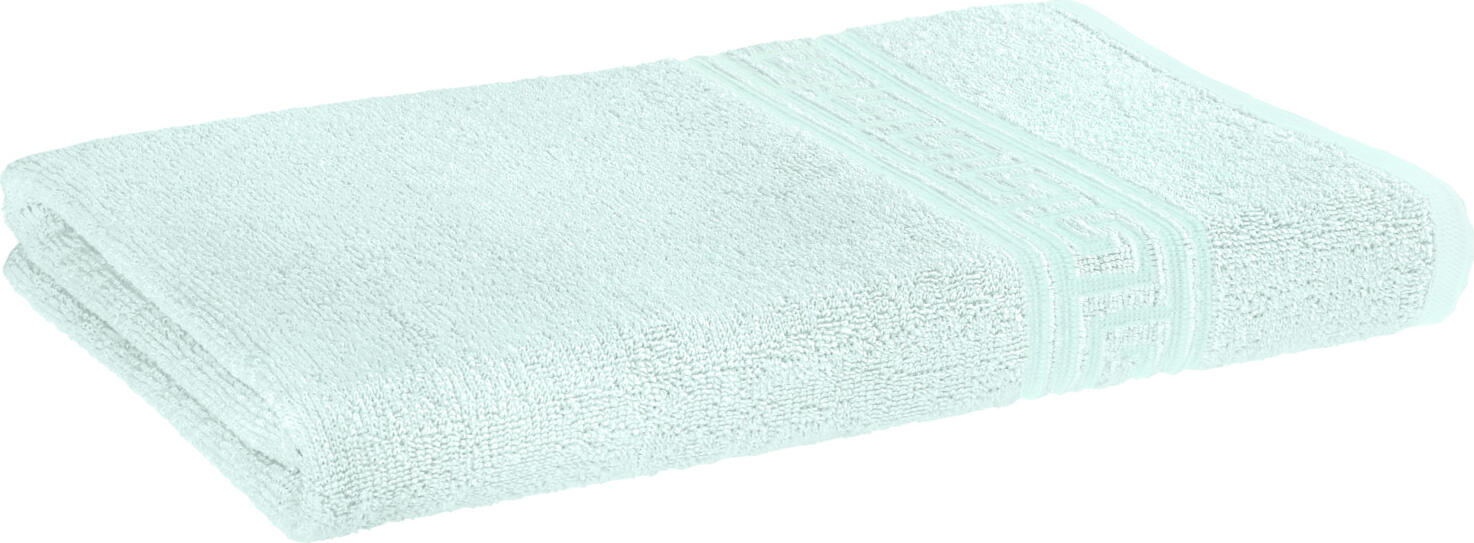 PULSIVA LUSINI Solutions GmbH Towel Athen Handtuch Athen Towel Athen; 50x100 cm (WxL); green; 10 piece / pack Handtuch Athen; 50x100 cm (BxL); grün; 10 Stück / Pack 100% cotton. Weight approx. 400 g/m². Twisted terry hand towel with Greek border. Durable and absorbent in subtle pastel shades. Personalization possible. 100 % Baumwolle. Gewicht ca. 400 g/m². Zwirnfrottier Handtuch mit griechischer Bordüre. Langlebig und saugfähig in dezenten Pastelltönen. Personalisierung möglich.