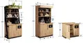 VEGA Baristo Basic Serving Station, Wood-based Panels, 110x61x99.5cm, Wild Oak, Built-in Waste System 20L, Adjustable Shelves, Service Station