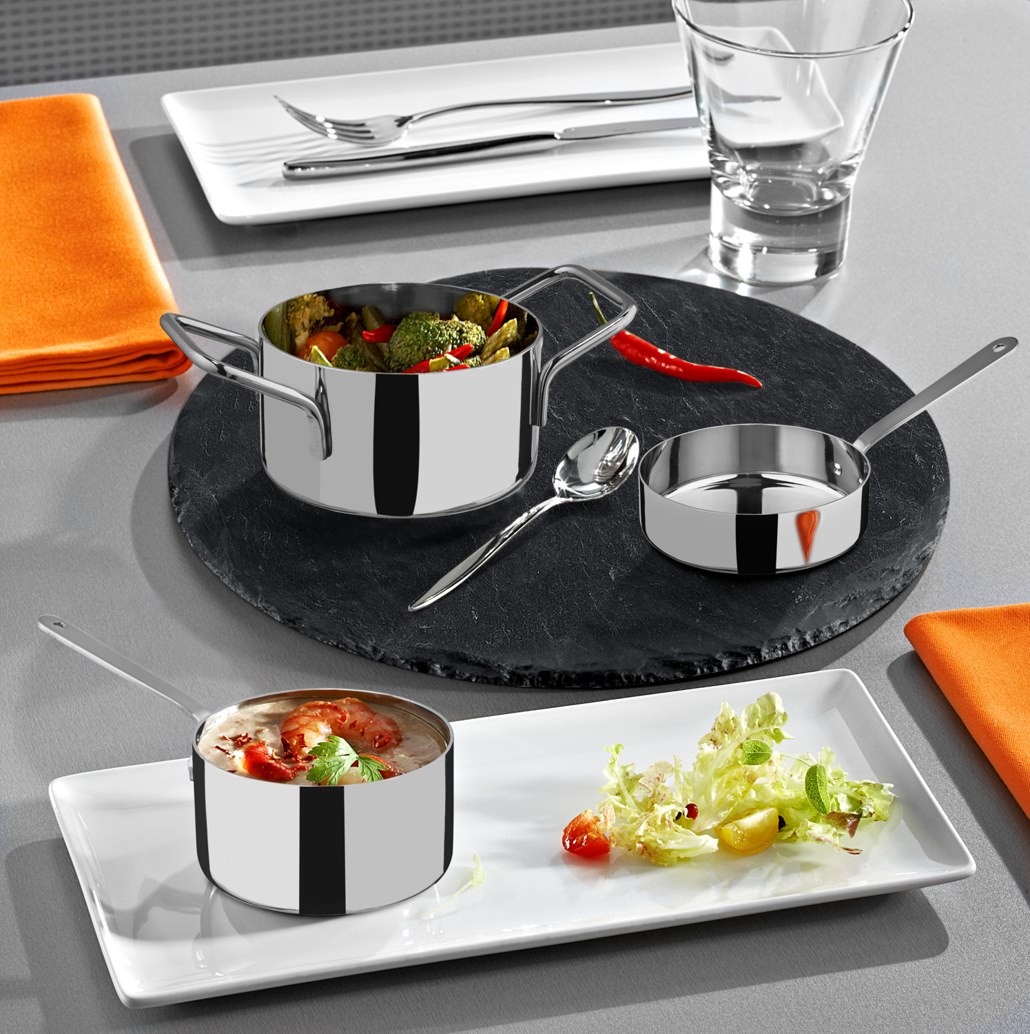 VEGA LUSINI Pani Mini Saucepan, 0.15 L Capacity, 7 cm Diameter, Chrome-Nickel Stainless Steel 18/0, Silver, Dishwasher Safe