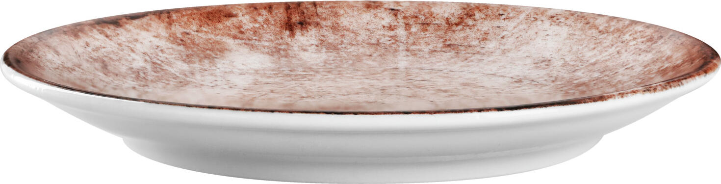 VEGA Gironia Flat Plate, 16.5 cm Round Porcelain Dinnerware, Rose Digital Print, Dishwasher and Microwave Safe
