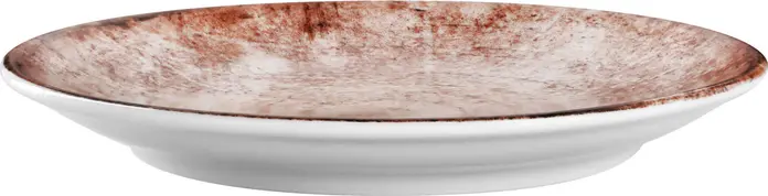 VEGA Gironia Flat Plate, 16.5 cm Round Porcelain Dinnerware, Rose Digital Print, Dishwasher and Microwave Safe