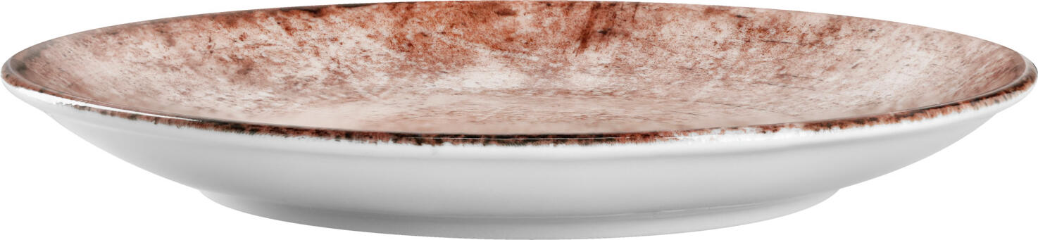 VEGA Gironia Porcelain Flat Plate, Round Digital Print Design, 20.5 cm, Rose, Dishwasher and Microwave Safe