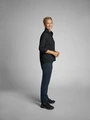 Jobeline Porter Women's Long-Sleeved Blouse, Comfort Fit A-Line Shirt, Cotton-Polyester Blend, Classic Collar, OEKO-TEX Certified