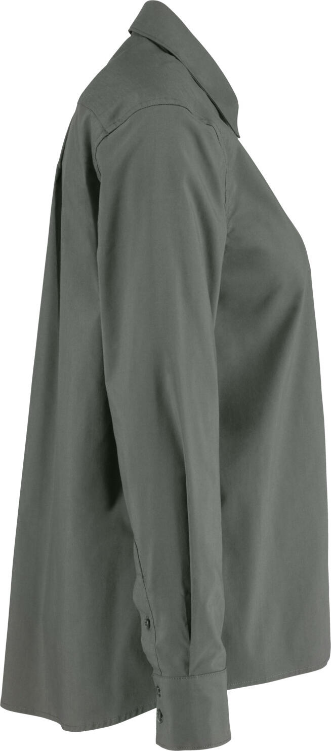 Jobeline Porter Women's Long Sleeve Blouse, Comfort Fit A-line Shirt, 67% Cotton 33% Polyester, Classic Collar, OEKO-TEX Certified Professional Wear