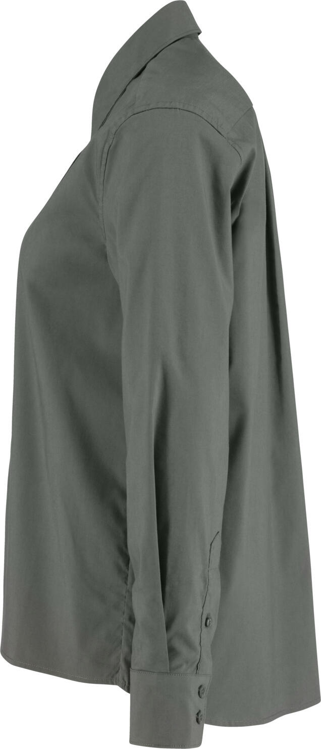 Jobeline Porter Women's Long Sleeve Blouse, Comfort Fit A-line Shirt, 67% Cotton 33% Polyester, Classic Collar, OEKO-TEX Certified Professional Wear