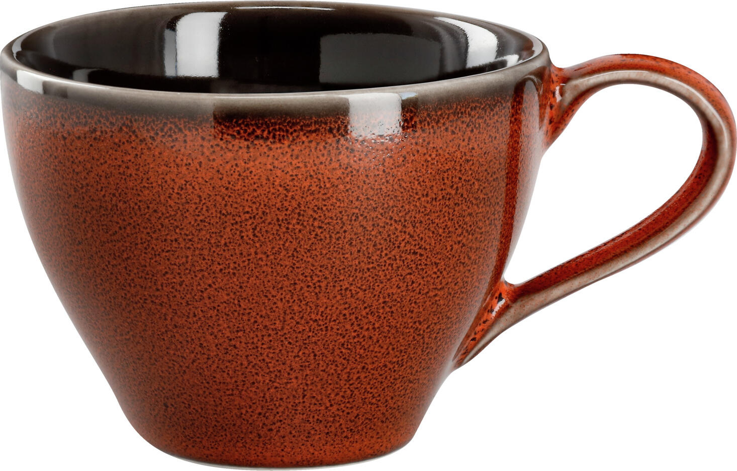 VEGA LUSINI Solutions GmbH Coffee cup Oriento Kaffeetasse Oriento Coffee cup Oriento; 240 ml, 9.3x6.8 cm (ØxH); terracotta; 6 piece / pack Kaffeetasse Oriento; 240 ml, 9.3x6.8 cm (ØxH); terrakotta; 6 Stück / Pack Colorful stoneware coffee cup. With irregular edges and speckles. Each piece is unique. Dishwasher safe and microwaveable. Farbige Kaffee-Obertasse aus Steingut. Mit unregelmäßigen Kanten und Sprenkeln. Jedes Teil ein Unikat. Spülmaschinenfest und mikrowellengeeignet.