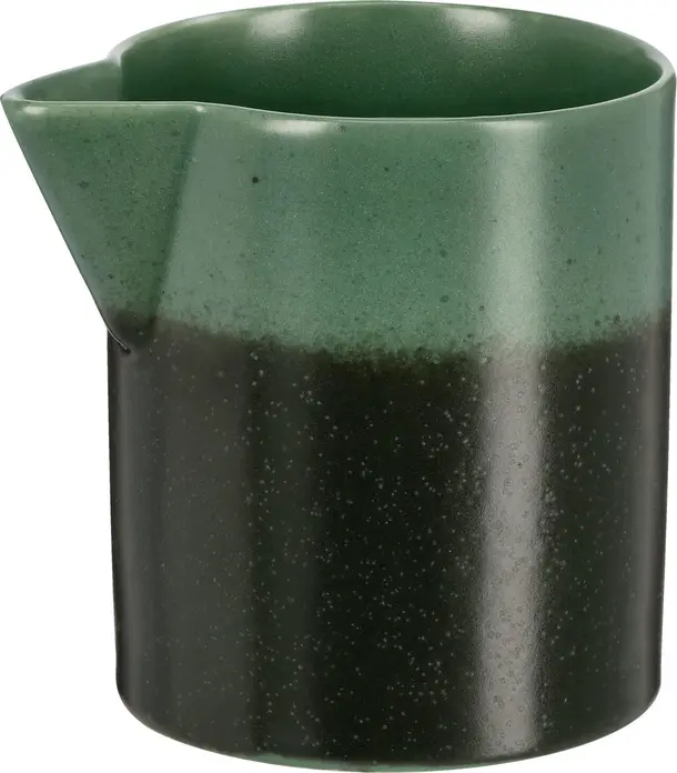 Ucaș VEGA Etana din Porțelan Verde pentru Lapte și Sos, 200ml, 6.5cm x 6.5cm x 7.8cm, Design Unic Pictat Manual, Compatibil cu Cuptorul cu Microunde și Mașina de Spălat Vase