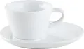 Pulsiva Rio Espresso Cup, 70ml White Porcelain Coffee Cup with Handle, Dishwasher and Microwave Safe, 6.5cm Diameter