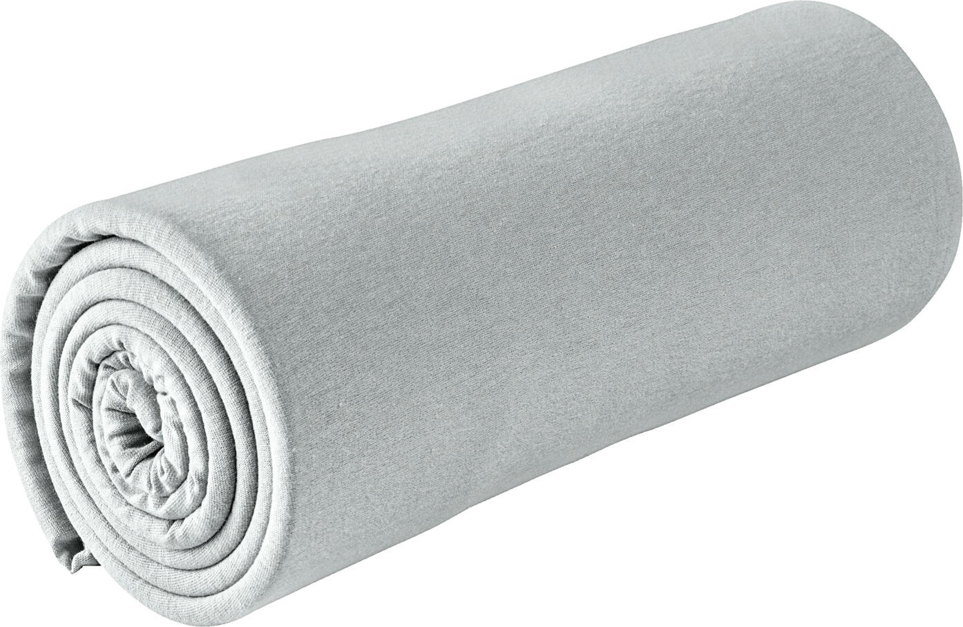 LUSINI Vancouver Luxury Topper Fitted Sheet, Silver, Twisted Jersey Cotton Elastane, Bi-Elastic Form-Stable Fabric, OEKO-TEX Standard 100, Height 5-12 cm