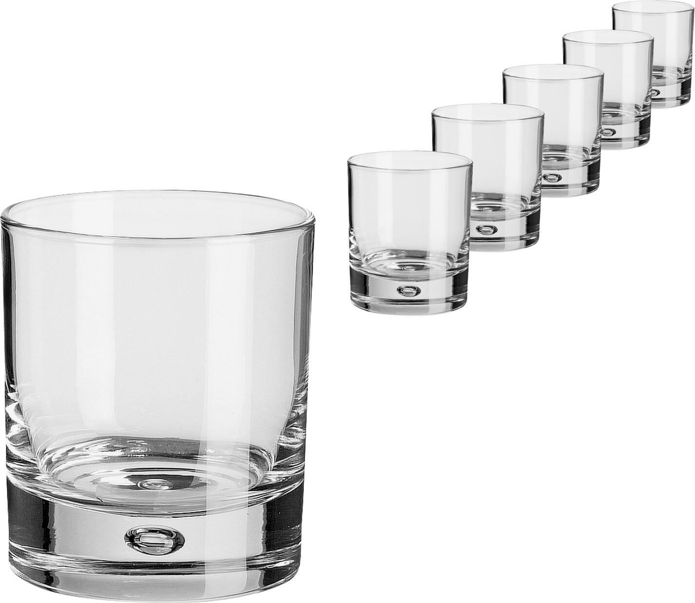 Pasabahce Centra Whisky Glass 330ml Transparent Heavy Quality Thick Base Robust Glassware Dishwasher Safe