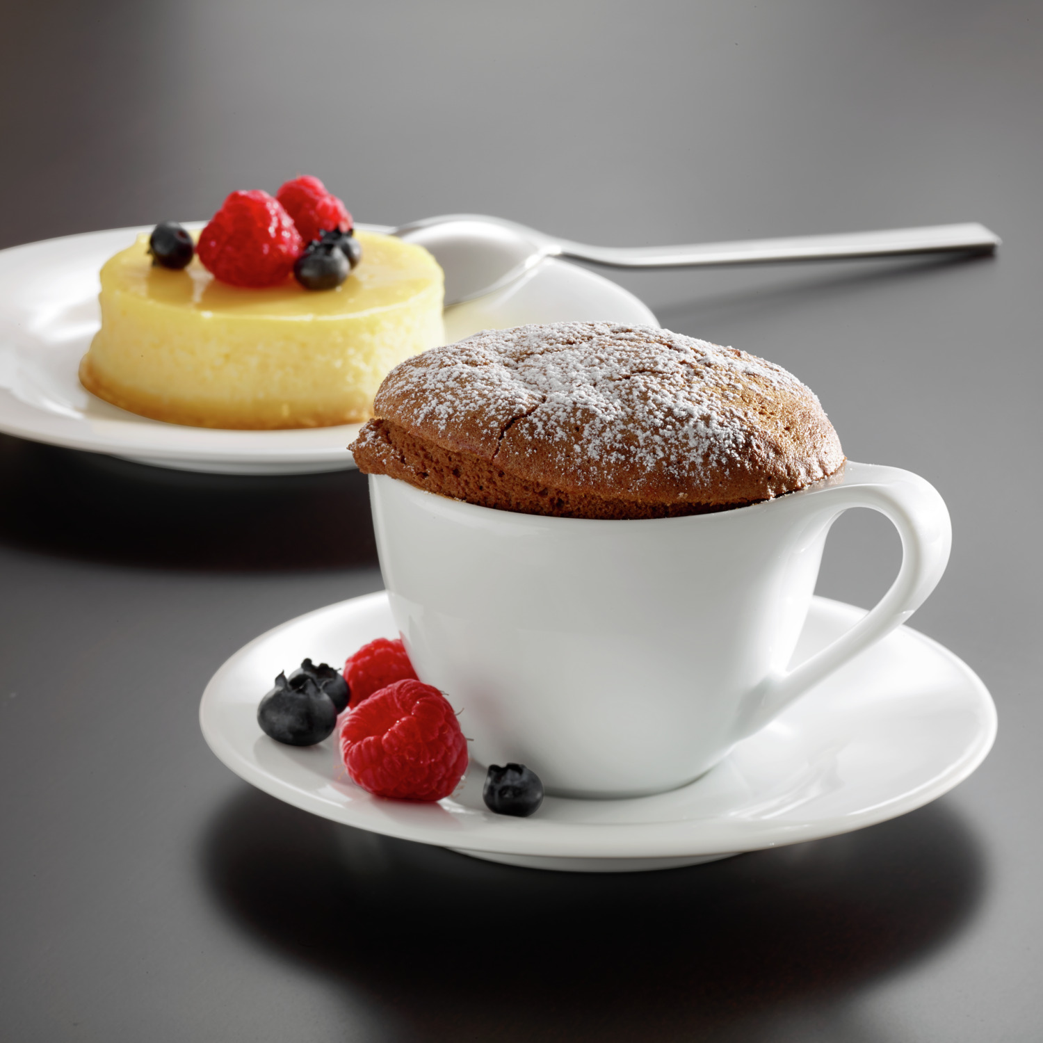 VEGA Pallais Espresso Saucer, White Porcelain, 12 cm Diameter, 3.5 cm Mirror Diameter, Round, Dishwasher and Microwave Safe