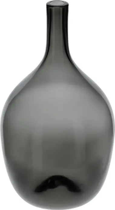 Vega Kimiko Glass Vase, Trendy Bottle Design, Solid-colored Glass, 17 cm Diameter, 28 cm Height, Dishwasher Safe, 168161