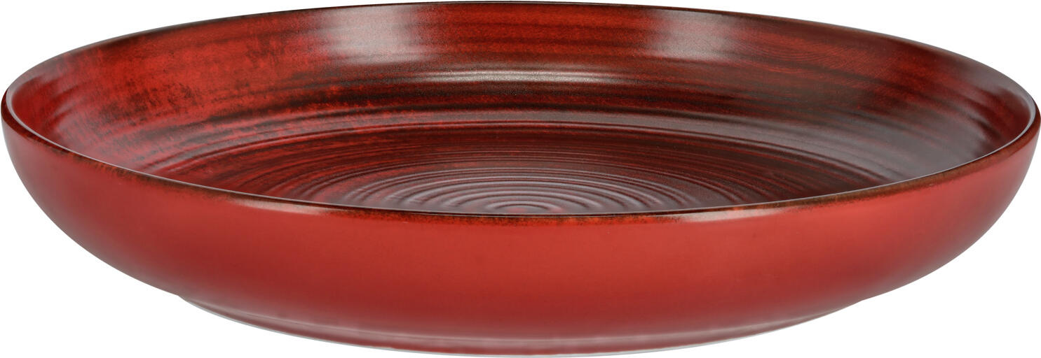 VEGA LUSINI Solutions GmbH Plate Etana deep Teller Etana tief Plate Etana deep; 1200 ml, 26x4.5 cm (ØxH); red; round; 4 piece / pack Teller Etana tief; 1200 ml, 26x4.5 cm (ØxH); rot; rund; 4 Stück / Pack Colored plate made of porcelain with matt glaze. Without flag. Dishwasher safe and microwaveable. Farbiger Teller aus Porzellan mit matter Glasur. Ohne Fahne. Spülmaschinenfest und mikrowellengeeignet.