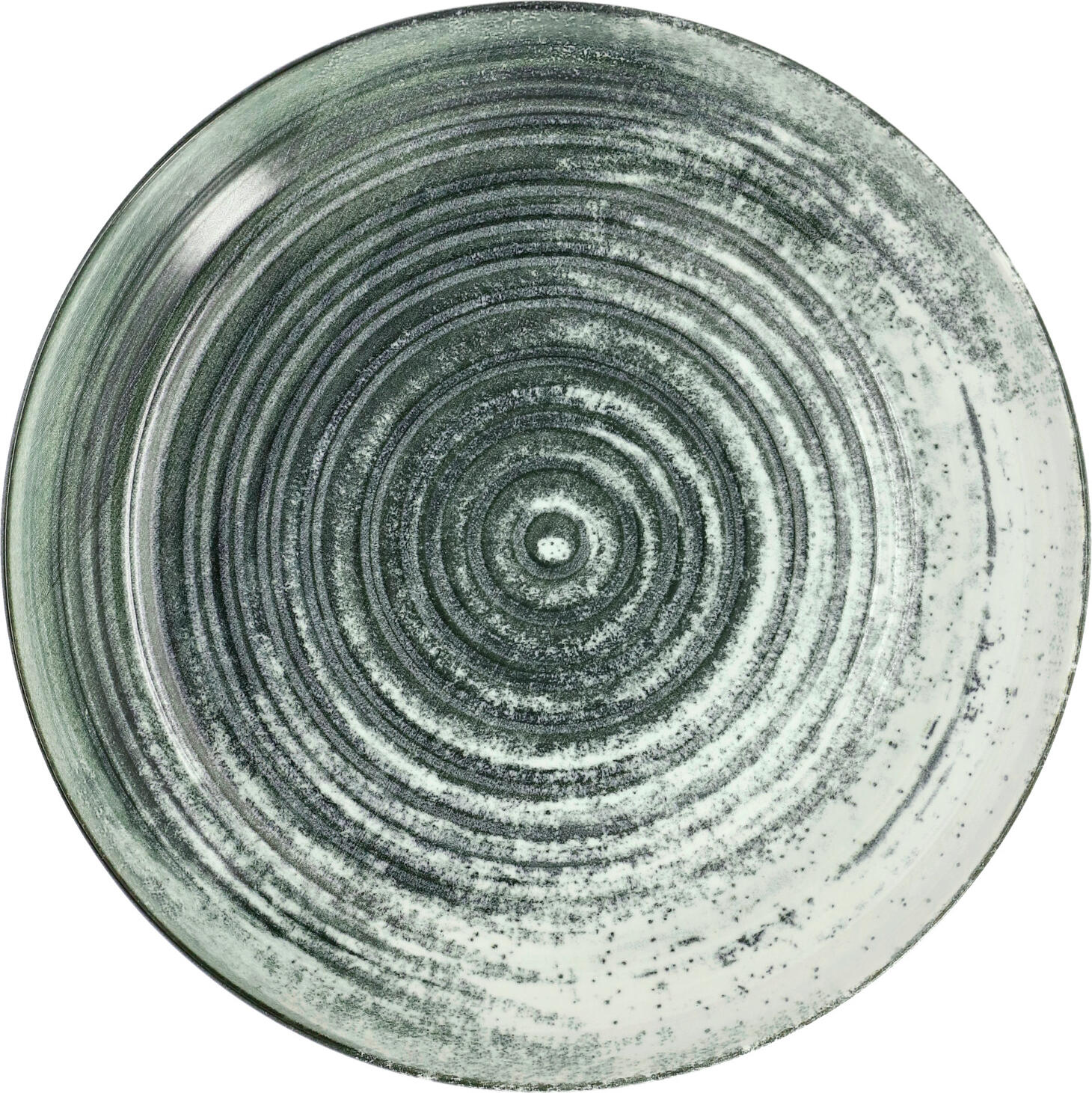 VEGA Etana Deep Plate, 26 cm Round Porcelain Dinner Plate, Matt White/Anthracite, Rimless, Dishwasher and Microwave Safe, 1200 ml