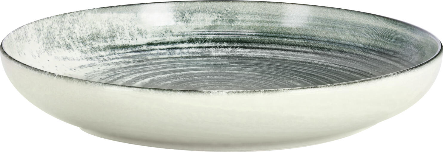 VEGA LUSINI Solutions GmbH Plate Etana deep Teller Etana tief Plate Etana deep; 1200 ml, 26x4.5 cm (ØxH); white/anthracite; round; 4 piece / pack Teller Etana tief; 1200 ml, 26x4.5 cm (ØxH); weiß/anthrazit; rund; 4 Stück / Pack Colored plate made of porcelain with matt glaze. Without flag. Dishwasher safe and microwaveable. Farbiger Teller aus Porzellan mit matter Glasur. Ohne Fahne. Spülmaschinenfest und mikrowellengeeignet.