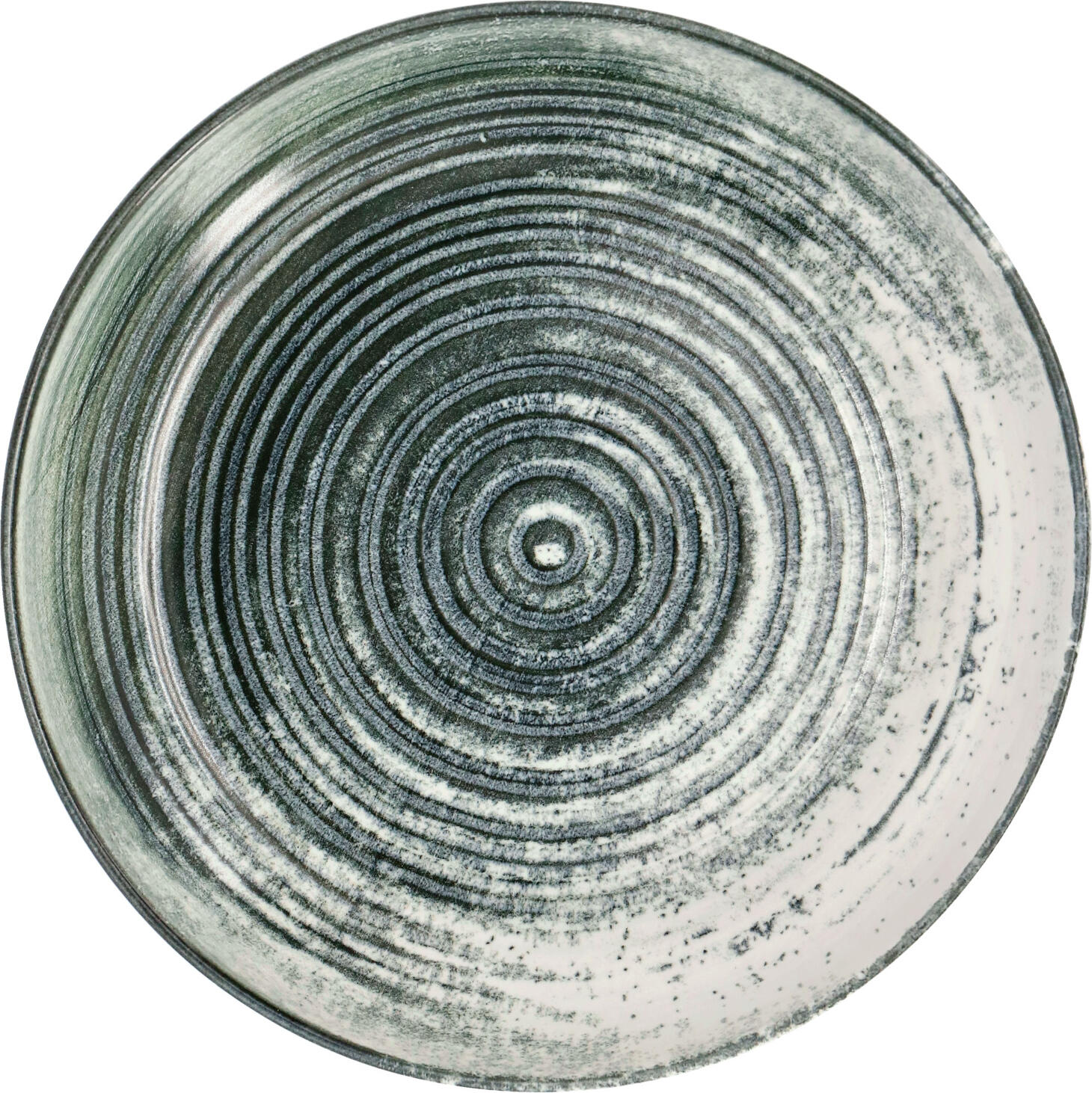 VEGA Etana Deep Plate, Porcelain, Matt Glaze, 22 cm Diameter, 700 ml Capacity, White/Anthracite, Dishwasher and Microwave Safe