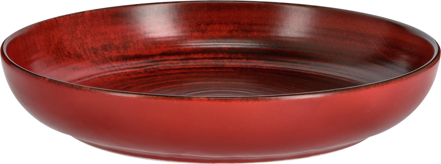 VEGA LUSINI Solutions GmbH Plate Etana deep Teller Etana tief Plate Etana deep; 700 ml, 22x4 cm (ØxH); red; round; 6 piece / pack Teller Etana tief; 700 ml, 22x4 cm (ØxH); rot; rund; 6 Stück / Pack Colored plate made of porcelain with matt glaze. Without flag. Dishwasher safe and microwaveable. Farbiger Teller aus Porzellan mit matter Glasur. Ohne Fahne. Spülmaschinenfest und mikrowellengeeignet.