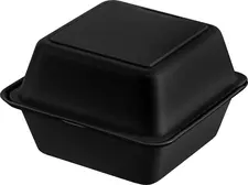 elasto REuse elasto GmbH & Co. KG Reusable burger box Yari Mehrweg Burger-Box Yari Reusable burger box Yari; 700 ml, 15.7x15.7x8.4 cm (LxWxH); black; square; 25 piece / pack Mehrweg Burger-Box Yari; 700 ml, 15.7x15.7x8.4 cm (LxBxH); schwarz; quadratisch; 25 Stück / Pack The reusable burger box is made of 100 % recyclable polypropylene, BPA free. Ideal for the take away sector to transport hot and cold food. Stackable, microwaveable and suitable for dishwasher. Temperature resistance is reliably guaranteed between 0 °C and +110 °C. Supplied with attached lid. Spill-proof. Refinement from one packaging unit with your desired logo as engraving is also possible. Die wiederverwendbare Mehrweg Burger-Box besteht aus 100 % recycelbaren Polypropylen, BPA frei. Ideal für den Take Away Bereich zum Transport von warmen und kalten Speisen. Stapelbar, mikrowellengeeignet und spülmaschinengeeignet. Die Temperaturbeständigkeit ist zwischen 0 °C und +110 °C zuverlässig gewährleistet. Lieferung mit anhängendem Deckel. Schwappsicher. Eine Veredelung ab einer Verpackungseinheit mit Ihrem Wunsch-Logo als Gravur ist ebenfalls möglich.