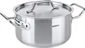 Pulsiva Chef Roasting Pan, 1.9L Stainless Steel 18/0 Cooking Pot, 16x10 cm, Induction Compatible Sandwich Base, Matt Brushed, Without Lid