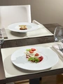 VEGA Pike Flat Dinner Plate, 23 cm, White Porcelain with Hammered Relief Design, Dishwasher and Microwave Safe, Round