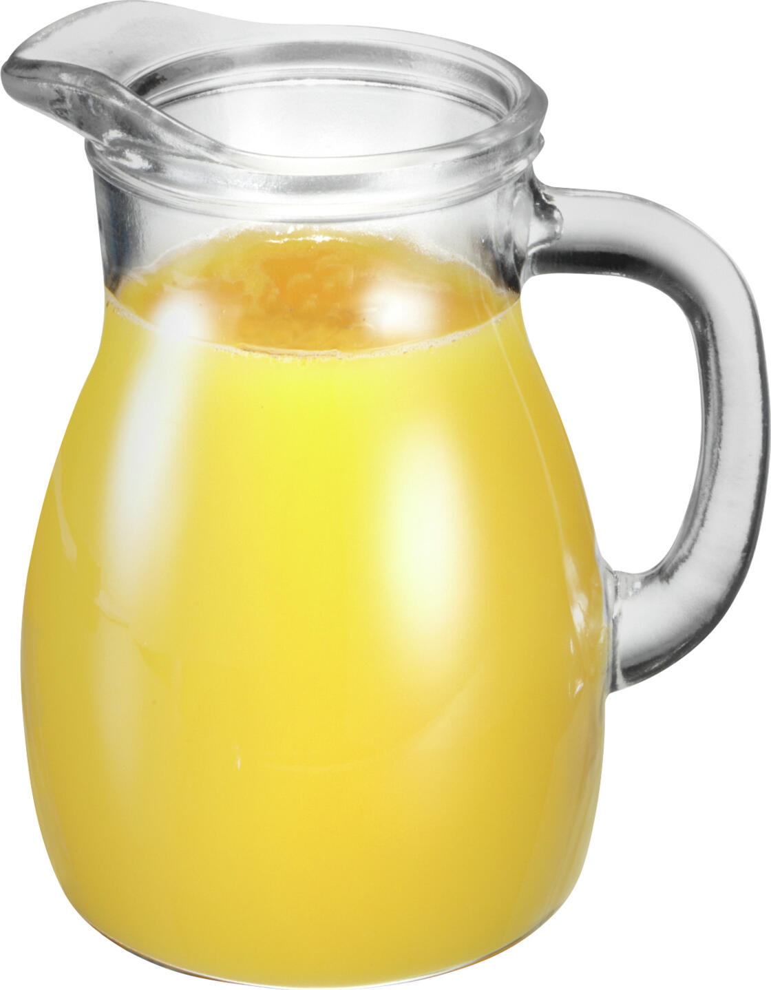 Bormioli Rocco Bistrot Glass Jug 600ml, Transparent Round Pitcher with Handle and Filling Line, Dishwasher Safe, 1.46150