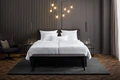 Husa pentru plapuma ERWIN M. LUSINI Livorno, 100% Bumbac Damasc, 350 TPI, Model Geometric Tesut, Închidere Hotel, 160x210 cm, Alb, OEKO-TEX Standard 100