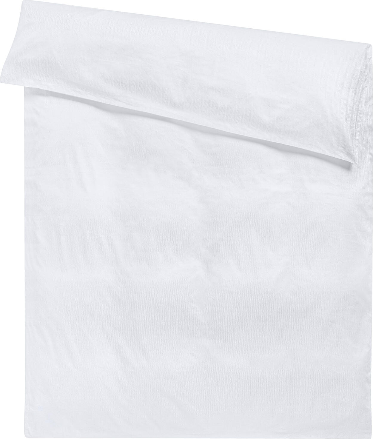 ERWIN M. LUSINI Solutions GmbH Duvet cover Livorno Bettbezug Livorno Duvet cover Livorno; 160x210 cm (WxL); white Bettbezug Livorno; 160x210 cm (BxL); weiß 100% cotton. Weight approx. 140 g/m². Modern bed linen with a geometric woven pattern in premium damask quality. The elegant sheen and attractive design underline the high quality of the bed linen. Hard-wearing, easy-care and first-class workmanship. With practical hotel closure. Thread count (TC) - thread density: 350 threads per inch. Weave type: Damask 100 % Baumwolle. Gewicht ca. 140 g/m². Moderne Bettwäsche mit geometrischem Webmuster in hochwertigster Damastqualität. Der edle Glanz unterstreicht die hochwertige Qualität der Bettwäsche. Strapazierfähig, pflegeleicht und erstklassig verarbeitet. Mit praktischem Hotelverschluss. Thread Count (TC) - Fadendichte: 350 Fäden je Inch Webart: Damast