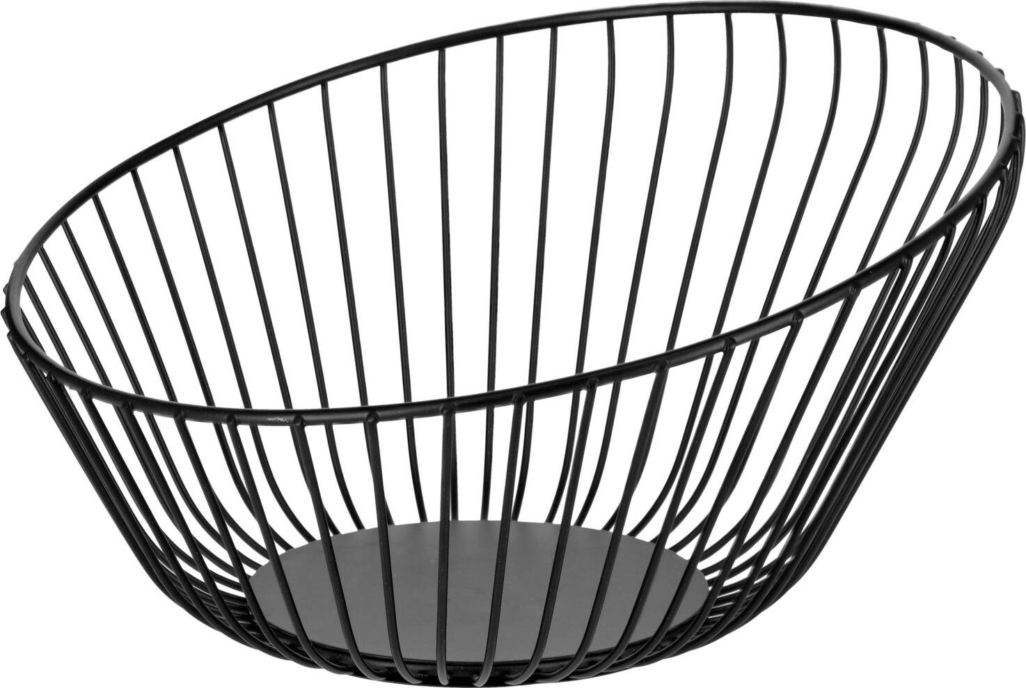VEGA LUSINI Solutions GmbH Fruit/bread basket Ciconia Obst-/Brotkorb Ciconia Fruit/bread basket Ciconia; 25x13.5 cm (ØxH); black; round Obst-/Brotkorb Ciconia; 25x13.5 cm (ØxH); schwarz; rund Bread basket with straight, fine struts made of powder-coated steel. Food-safe and easy-care. Not suitable for dishwasher. Brotkorb mit geraden, feinen Streben aus pulverbeschichtetem Stahl. Lebensmittelecht und Pflegeleicht. Nicht spülmaschinengeeignet.