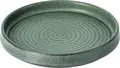 VEGA Snug Round Low Rim Plate, Matt Glazed Stoneware, 13.5 cm Diameter, Green, Dishwasher and Microwave Safe