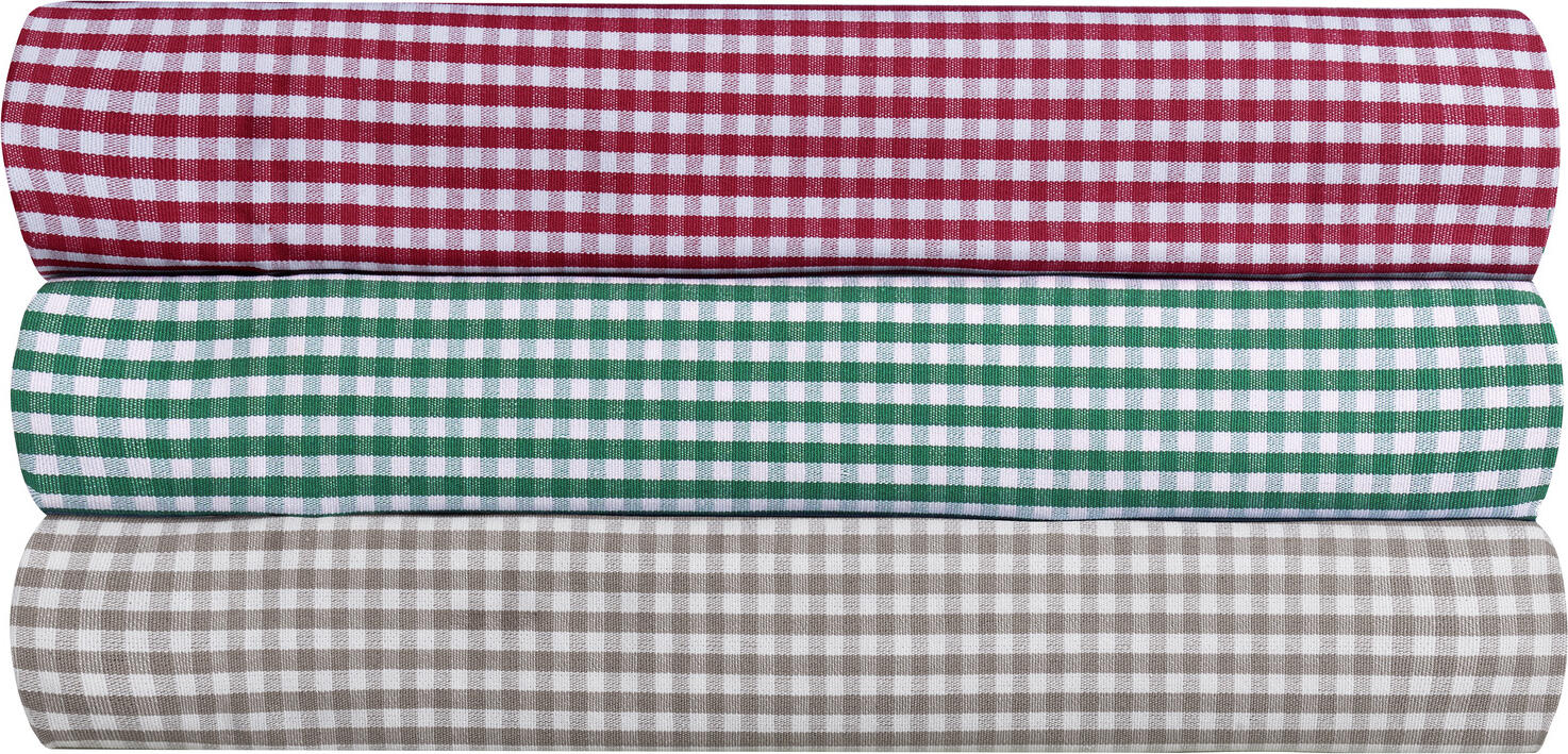 ERWIN M. LUSINI Solutions GmbH Tablecloth La Villa Tischdecke La Villa Tablecloth La Villa; 100x100 cm (WxL); green; square Tischdecke La Villa; 100x100 cm (BxL); grün; quadratisch 50% cotton, 50% polyester. Weight approx. 230 g/m². Classic tablecloths with typical Vichy check pattern. Very color stable, even after many washes. Easy care, quick drying, easy to iron. 50 % Baumwolle, 50 % Polyester. Gewicht ca. 230 g/m². Klassische Tischdecken mit typischem Vichy-Karomuster. Sehr farbstabil, selbst nach vielen Waschgängen. Pflegeleicht, schnell trocknend, bügelleicht.