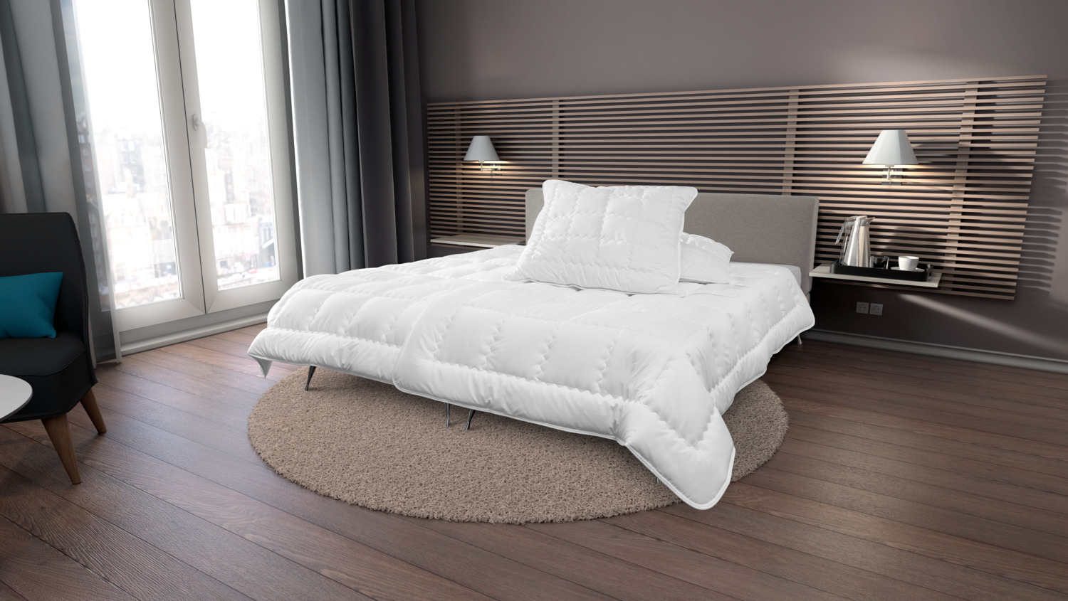 ERWIN M. Profiwash fiber Pillow 50x70 cm White, Supersiliconized Polyester Hollow Fiber, OEKO-TEX Standard 100, Washable at 95C for Hospitals